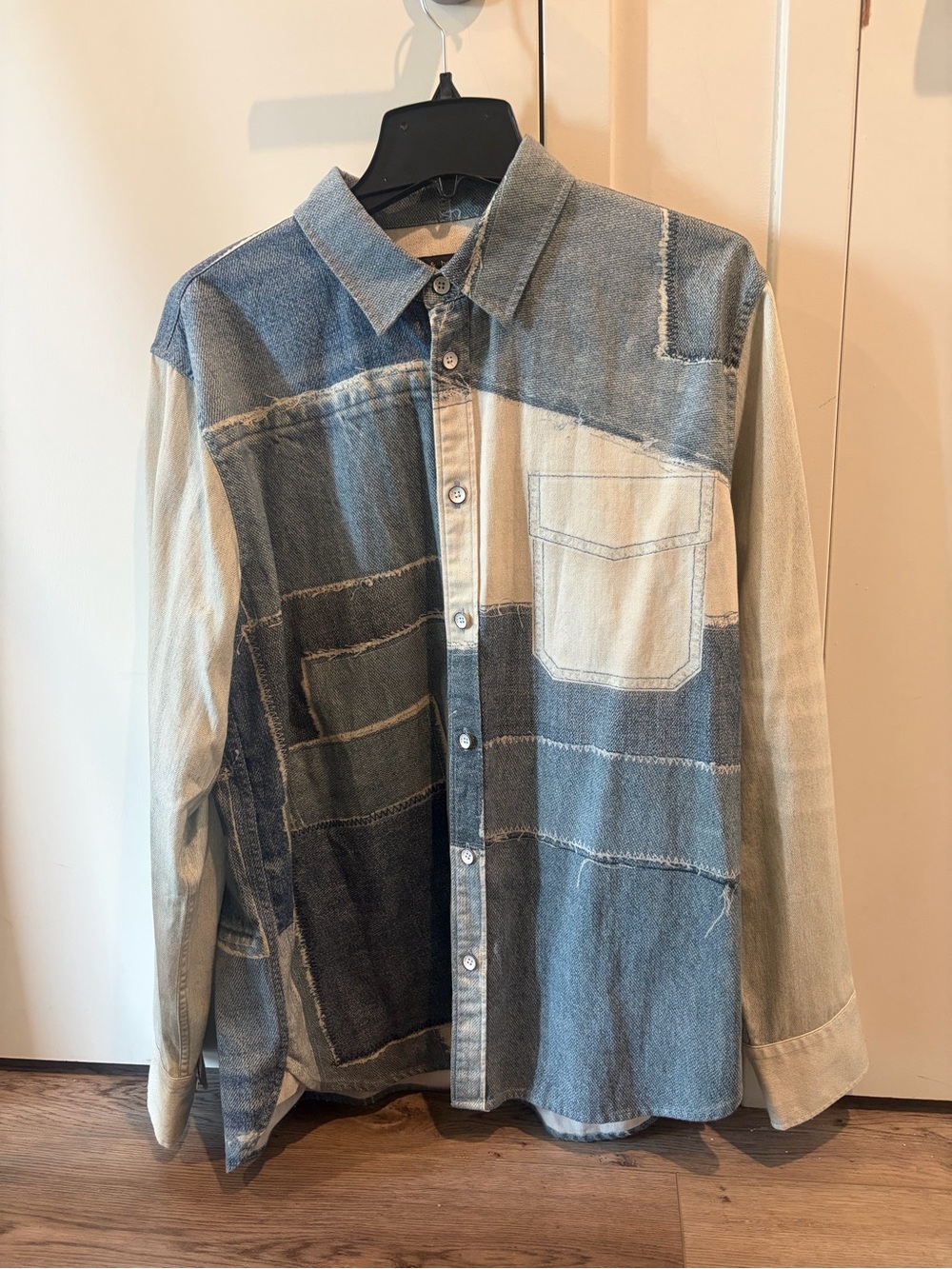 rag & bone patchwork print Miramar “denim” shirt/jacket